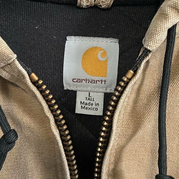 Vintage Carhartt Men's Loose Fit Washed Duck Insulated Active Jacket - Picture 5 of 8